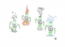 Pandaren sámán totemek