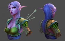 Night elf Mellszobor